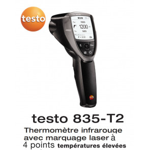 Testo 835-T2 - Infraroodthermometer voor hoge temperatuur - 4-punts lasermarkering 
