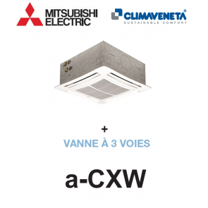 Ventilatorconvector 4-weg cassette a-CXW 2T 0802 + 3-weg ventiel
