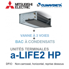Gesloten ventilatorconvector, horizontaal, ondervloerretour a-LIFE2 HP 2T DFIO 0402