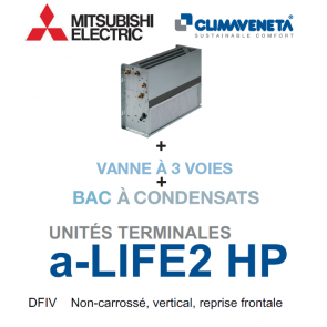 Gesloten ventilatorconvector Ongeventileerd, verticaal, front return a-LIFE2 HP 2T DFIV 0302