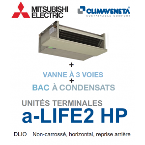 Gesloten ventilatorconvector, horizontaal, terugloop a-LIFE2 HP 2T DLIO 0402