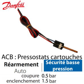 Pressostat Cartouche ACB-2UA519W - 061F7519 Danfoss 