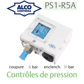 Drukschakelaar PS1-R5A van ALCO 