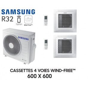 Samsung Windvrij Bi-Split 4 Kanaal Cassette 600x600 AJ068TXJ3KG + 2 AJ035TNNDKG