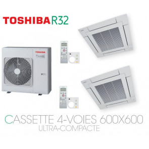 Toshiba 4-weg ultracompacte cassette Bi-Split RAS-3M26U2AVG-E + 2 RAS-M13U2MUVG-E