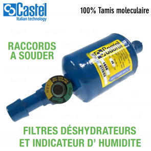 Castel filterdroger met kijkglas 4116/M10S - 10 MM ODS aansluiting