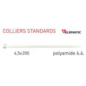 Colliers de câblage standard Naturel 200x4,5 mm de "Elematic" 