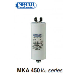 Permanente condensator MKA 4 μF - 450 van Comar - ENKEL COSSE