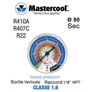 Mastercool BP vervangingsdrukmeter - R22, R407C en R410A