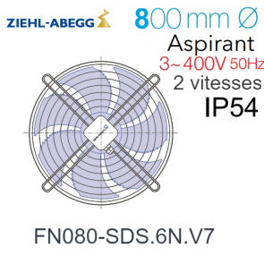 Ziehl-Abegg FN080-SDS.6N.V7 Axiaal ventilator