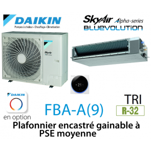 Daikin Plafonnier encastré gainable à PSE moyenne Alpha FBA125A triphasé