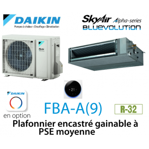 Daikin Plafonnier encastré gainable à PSE moyenne Alpha FBA35A9 