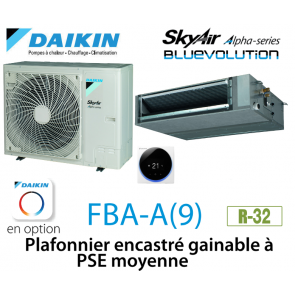 Daikin Plafonnier encastré gainable à PSE moyenne Alpha FBA71A9 monophasé