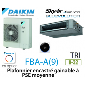 Daikin FBA125A driefasige Active EPS inbouw plafondventilator
