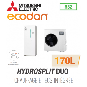 Ecodan CHAUFFAGE SEUL HYDROSPLIT DUO 170L R32 EHPT17X-VM2D + PUZ-WM50VHA