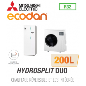 Ecodan Omkeerbare HYDROSPLIT DUO 200L R32 ERPT20X-VM2D + PUZ-WM50VHA