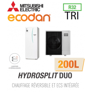 Ecodan Omkeerbare HYDROSPLIT DUO 200L R32 ERPT20X-VM2D + PUZ-WM112YAA