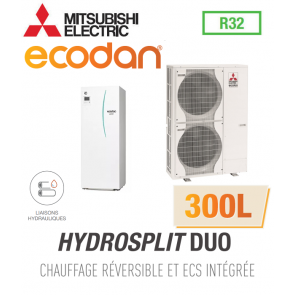 Ecodan Omkeerbare HYDROSPLIT DUO 300L R32 ERPT30X-VM2ED + PUZ-HWM140VHA