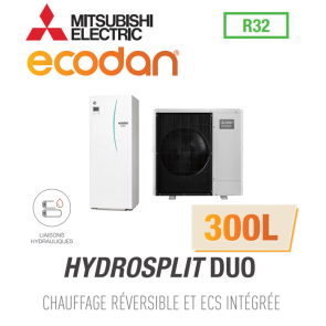 Ecodan Omkeerbare HYDROSPLIT DUO 300L R32 ERPT30X-VM2ED + PUZ-WM85VAA