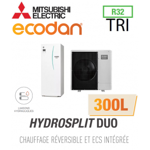 Ecodan Omkeerbare HYDROSPLIT DUO 300L R32 ERPT30X-VM2ED + PUZ-WM85YAA
