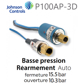 Cartridge drukschakelaar P100AP-3D JOHNSON CONTROLS