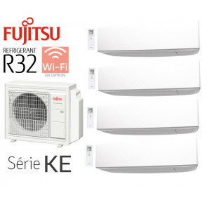 Fujitsu Quadri-Split Mural AOY80M4-KB + 2 ASY20MI-KE + 1 ASY25MI-KE + 1 ASY40MI-KE