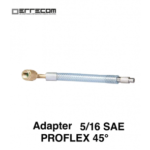 Flexibele adapter 5/15" met metalen ventiel "pro flex" 45º.