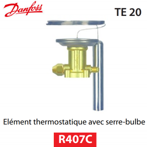 Thermostatisch element TEZ 20 - 067B3371 - R407C Danfoss