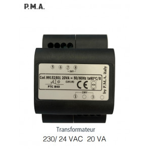 Transformateur 230 V / 24 VAC 20 VA