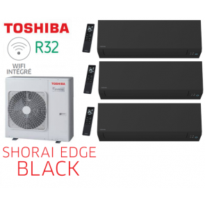 Toshiba SHORAI EDGE BLACK Tri-Split RAS-3M26U2AVG-E + 3 RAS-B10G3KVSGB-E
