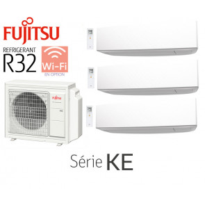 Fujitsu Tri-Split wandmontage AOY50M3-KB + 2 ASY20MI-KE + 1 ASY25MI-KE