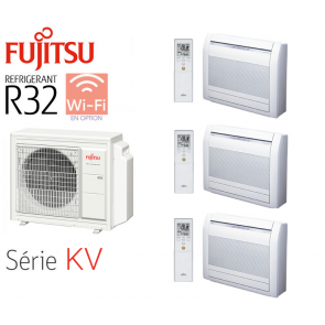 Fujitsu Tri-Split wandmontage AOY80M4-KB + 2 AGY25MI-KV + 1 AGY35MI-KV