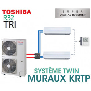 Tweeling Toshiba wandmontage KRTP SDI R32 drie fase