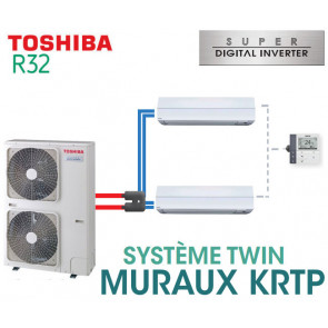 Tweeling Toshiba wandmontage KRTP SDI R32 enkelfasig