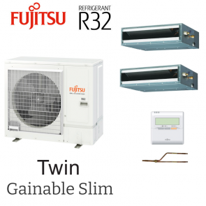 Fujitsu Twin Gainable Slim AOYG36KBTB + 2 ARXG18KLLAP