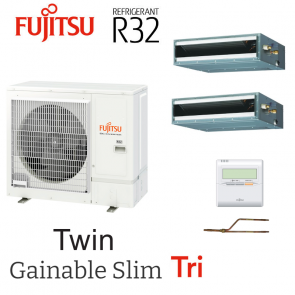 Fujitsu Twin Gainable Slim AOYG36KRTA + 2 ARXG18KLLAP